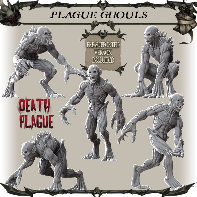 Plague Ghouls Pack of 5 from the Death Plague Collection / RocketPigGames / DnD5e