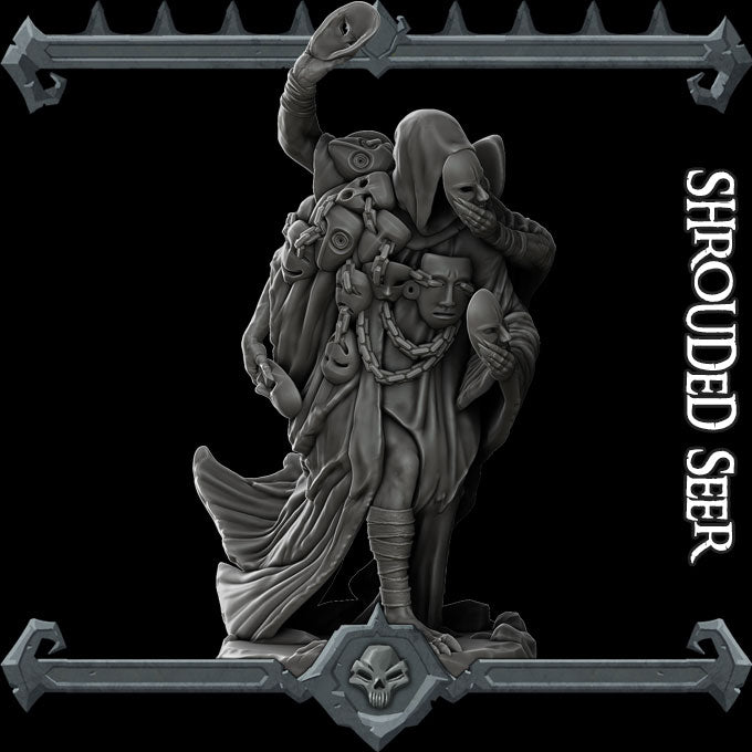 SHROUDED SEER - Miniature | All Sizes | Dungeons and Dragons | Pathfinder | War Gaming