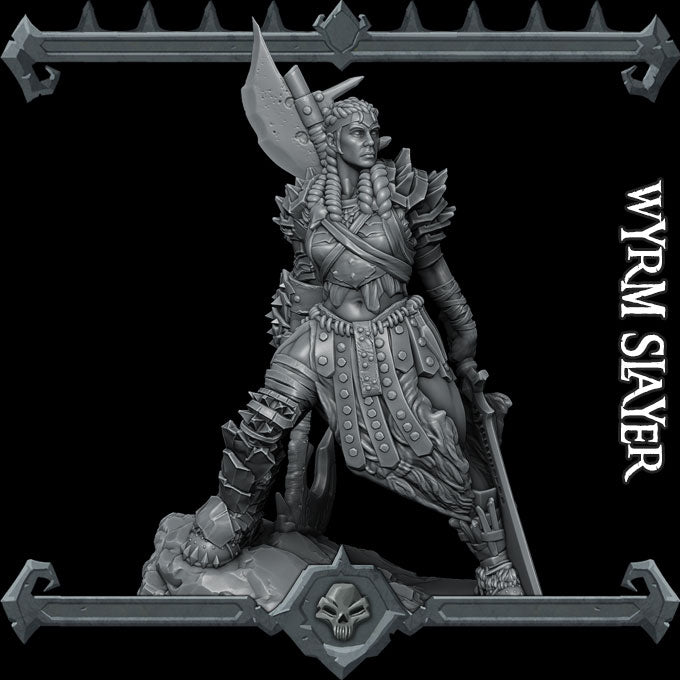 WYRM SLAYER- Miniature -All Sizes | Dungeons and Dragons | Pathfinder | War Gaming