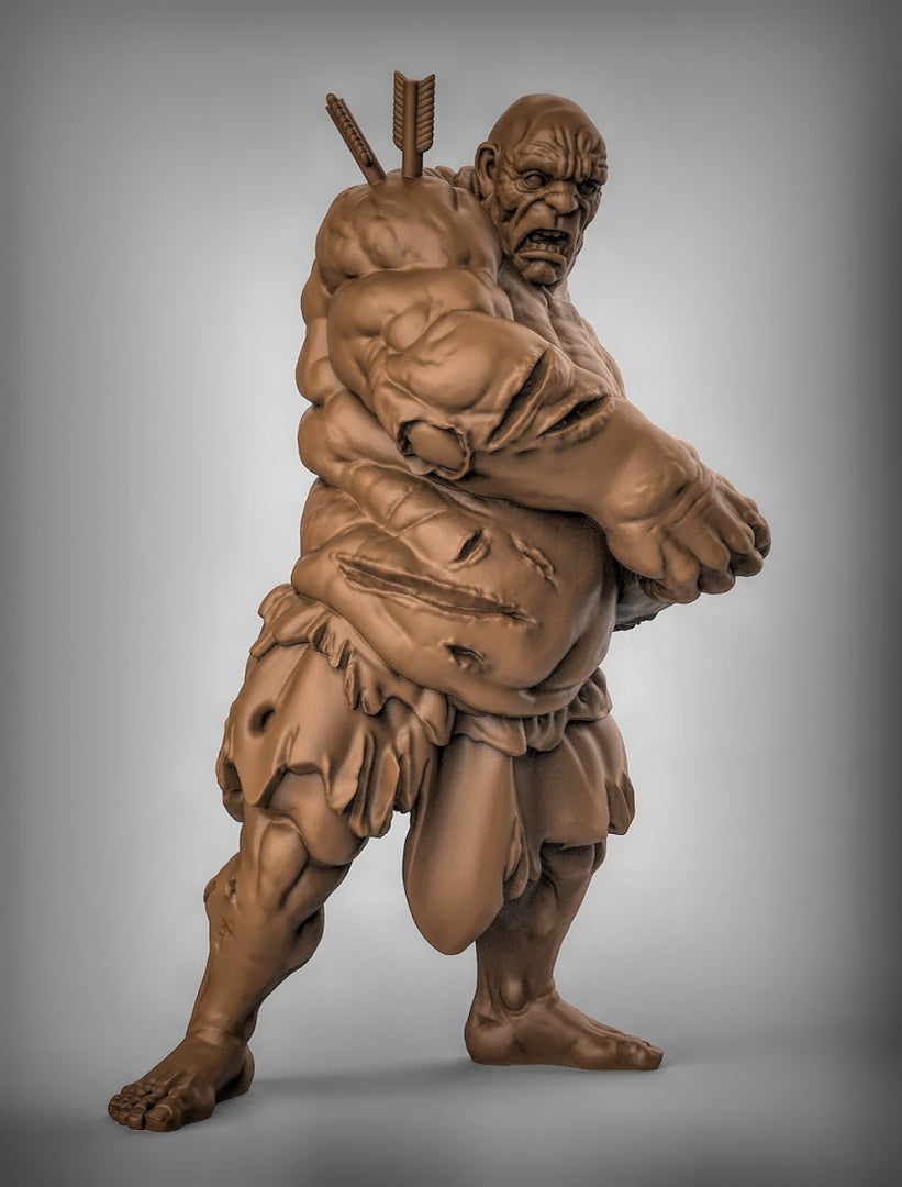 Injured Hill Giant Resin Miniature for DnD | Tabletop Gaming