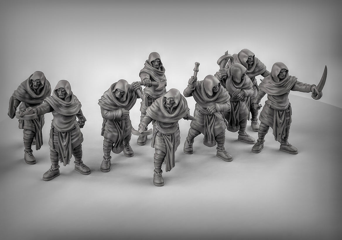 Assassins x9 Resin Models for Dungeons & Dragons