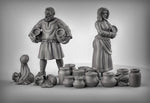 NPC's with pots Resin 3D Models for Dungeons & Dragons & Board RPGs