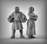 NPC's with pots Resin 3D Models for Dungeons & Dragons & Board RPGs