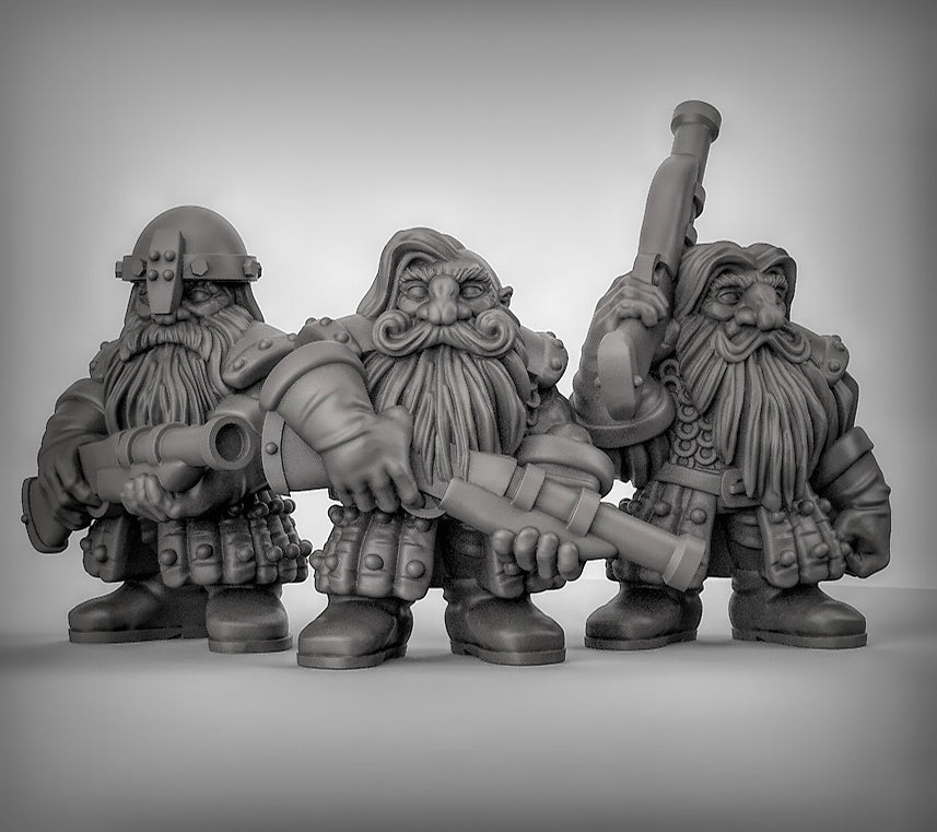 Dwarves with Rifles Resin Miniature for DnD | Tabletop Gaming