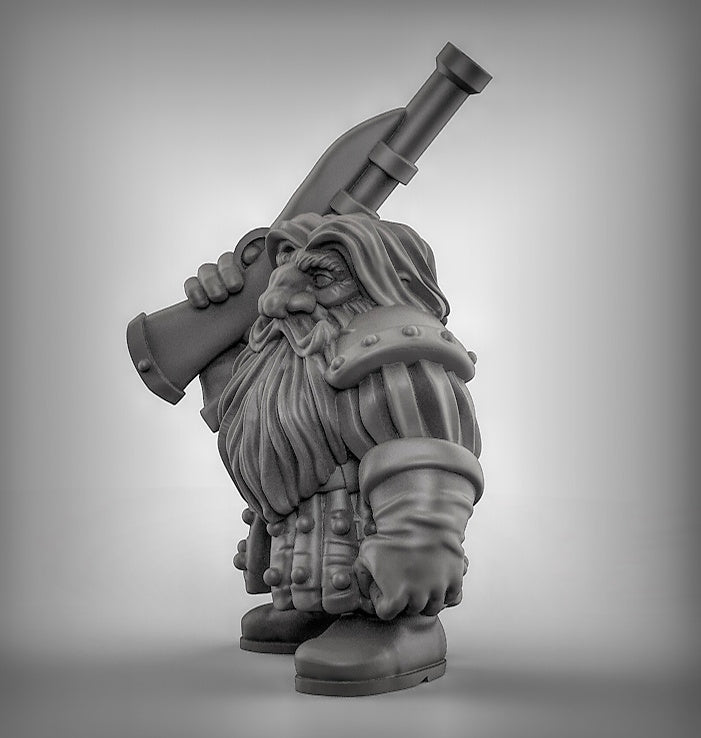 Dwarves with Rifles Resin Miniature for DnD | Tabletop Gaming