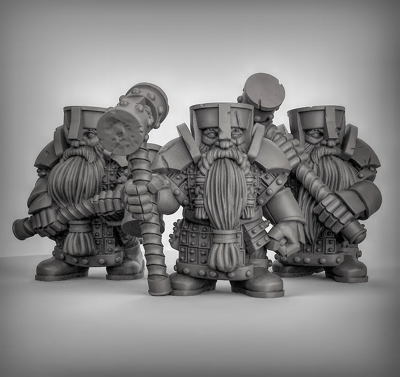 Dwarves with Hammers Resin Miniature for DnD | Tabletop Gaming