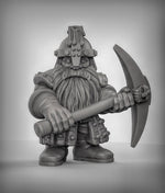 Dwarf miners Resin 3D Models for Dungeons & Dragons & Board RPGs