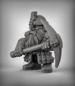 Dwarf miners Resin 3D Models for Dungeons & Dragons & Board RPGs