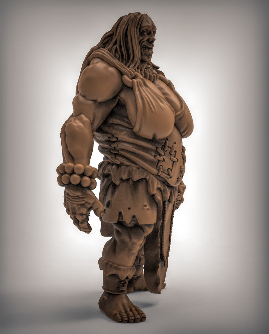 Female Hill Giant Resin Miniature for DnD | Tabletop Gaming