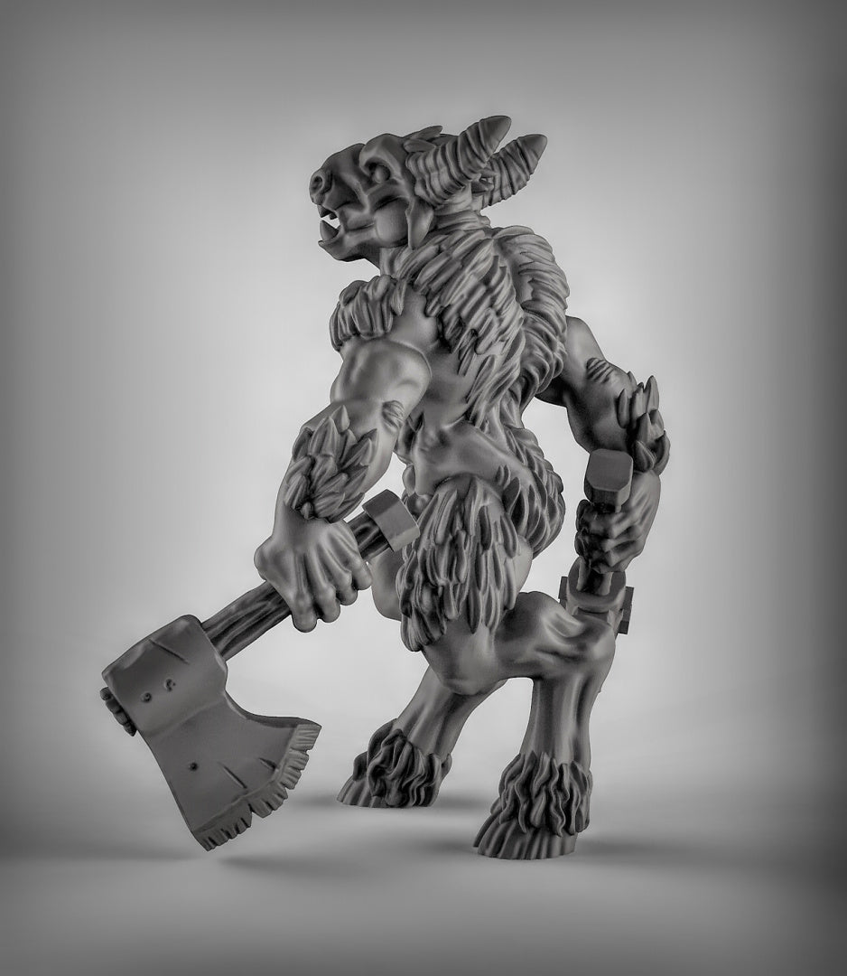 Beastmen Double Axes Resin Miniature for DnD | Tabletop Gaming