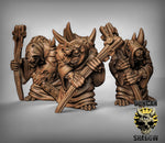Plague Monks With Staves Resin 3D Models for Dungeons & Dragons & Board RPGs