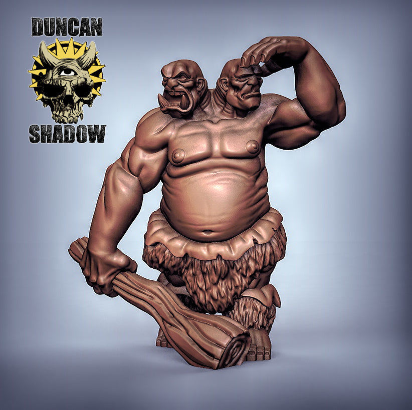 Ettin Resin Miniature for DnD | Tabletop Gaming