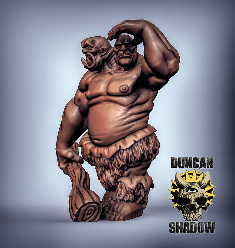 Ettin Resin Miniature for DnD | Tabletop Gaming