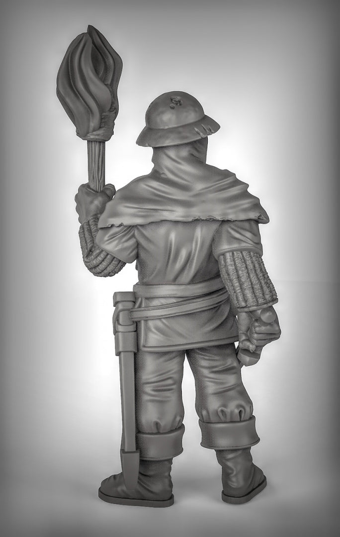 Guards with Torches Resin Miniature for DnD | Tabletop Gaming