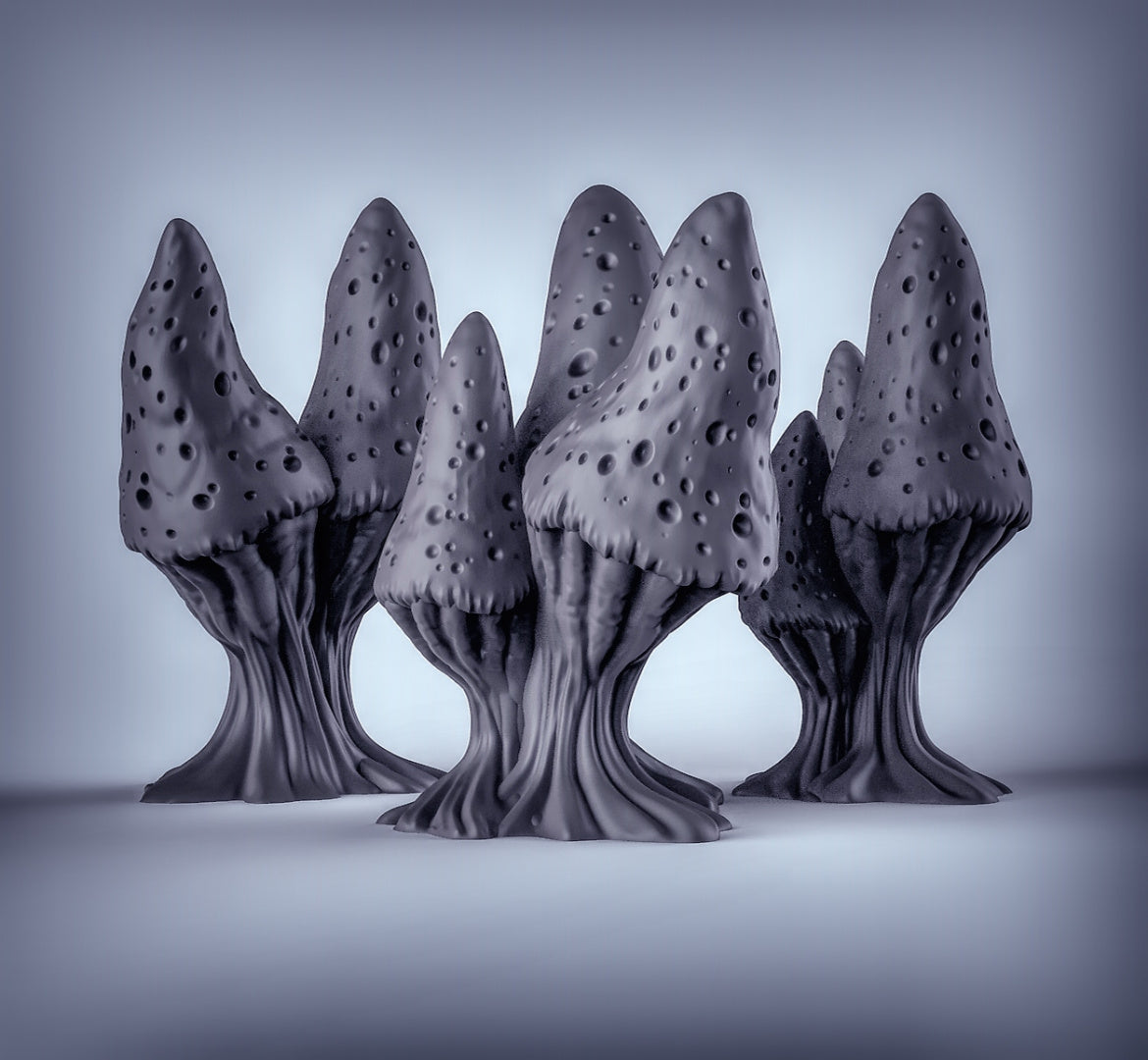 Mushroom Terrain resin miniature - detail view