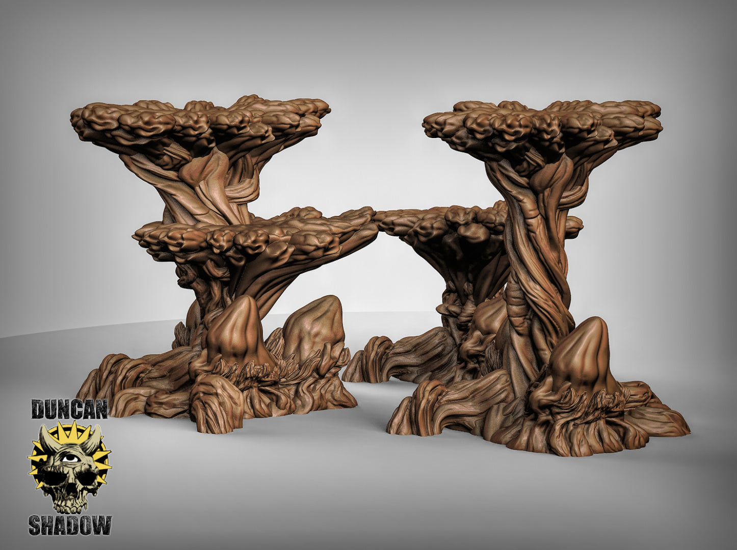 Plant Tower Terrain resin miniature - alternate angle
