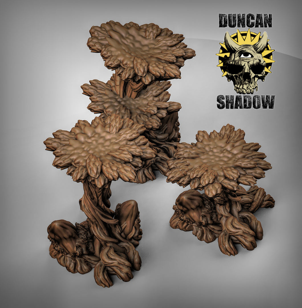 Plant Tower Terrain resin miniature - detail view