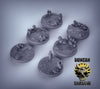 Mushroom Bases resin miniature - alternate angle