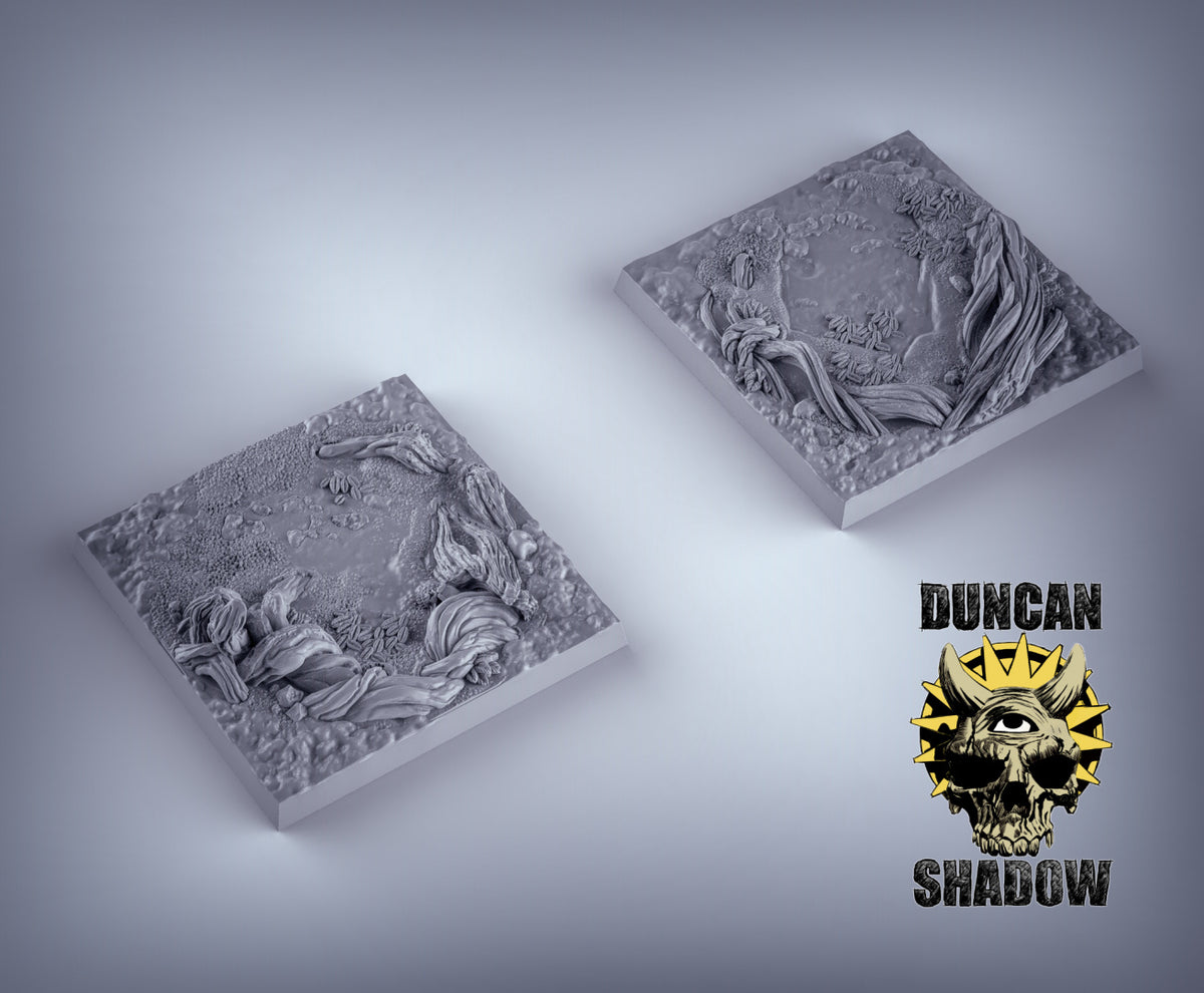 Woodland Bases Square Resin Miniature for DnD | Tabletop Gaming
