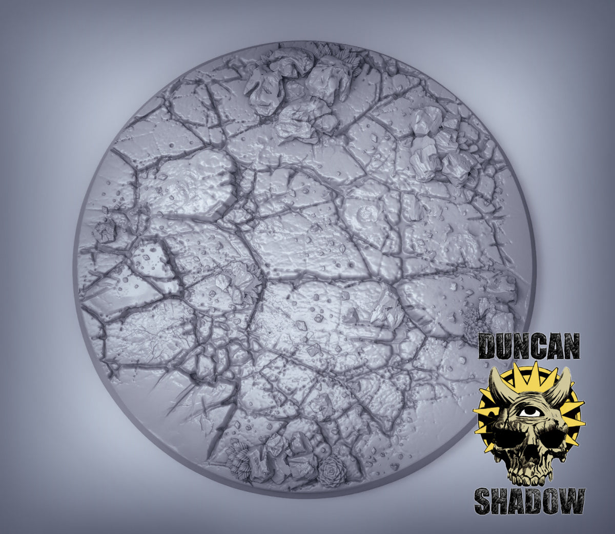 Large Cracked Earth Base Resin Model for Dungeons | Dragons & Board RPGs