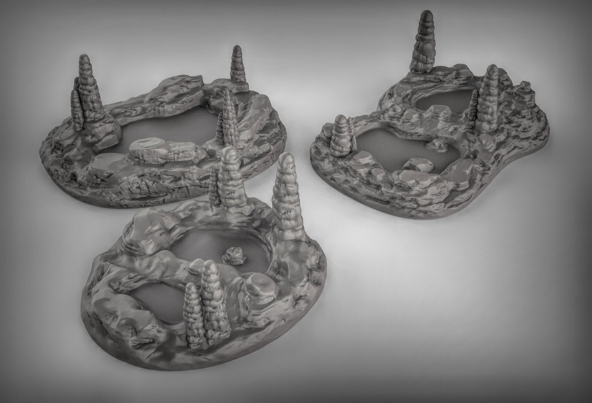 Rock Pools Terrain Models for Dungeons & Dragons & Board RPGs