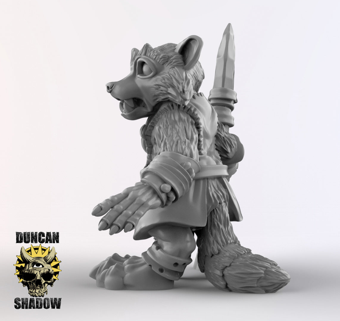 Racoon Folk Druids Resin Models for Dungeons & Dragons & Board RPGs