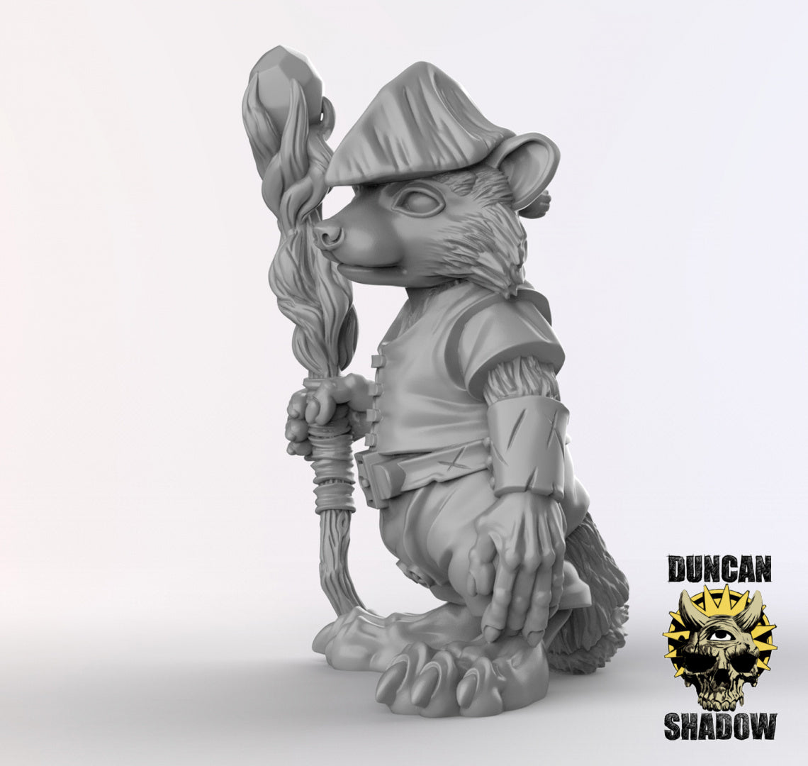 Racoon Folk Druids Resin Models for Dungeons & Dragons & Board RPGs