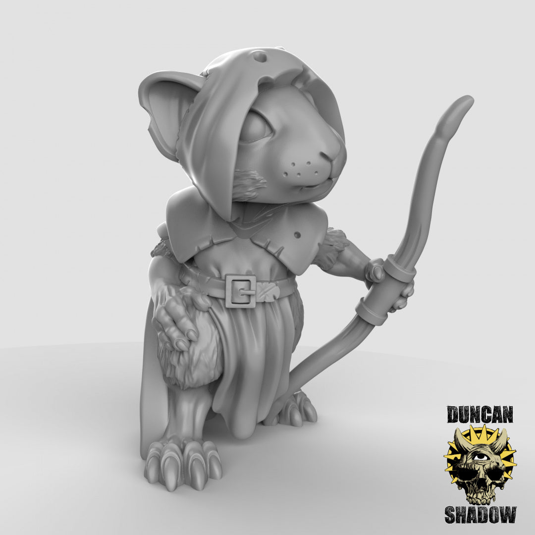 Mousle Rangers with Bows Resin 3D Models resin miniature - detail view