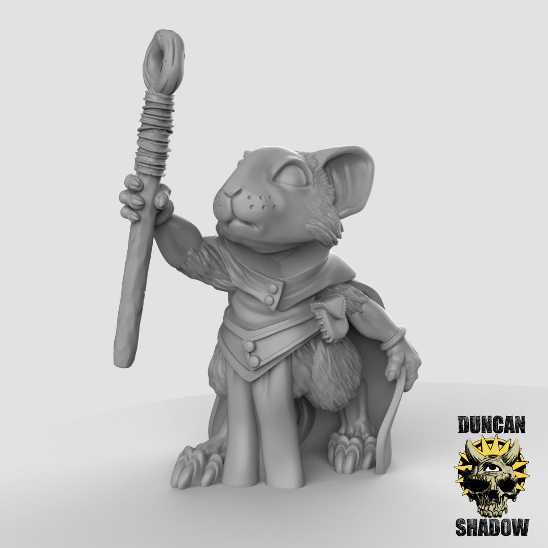 Mousle Sorcerers Resin 3D Models resin miniature - alternate angle