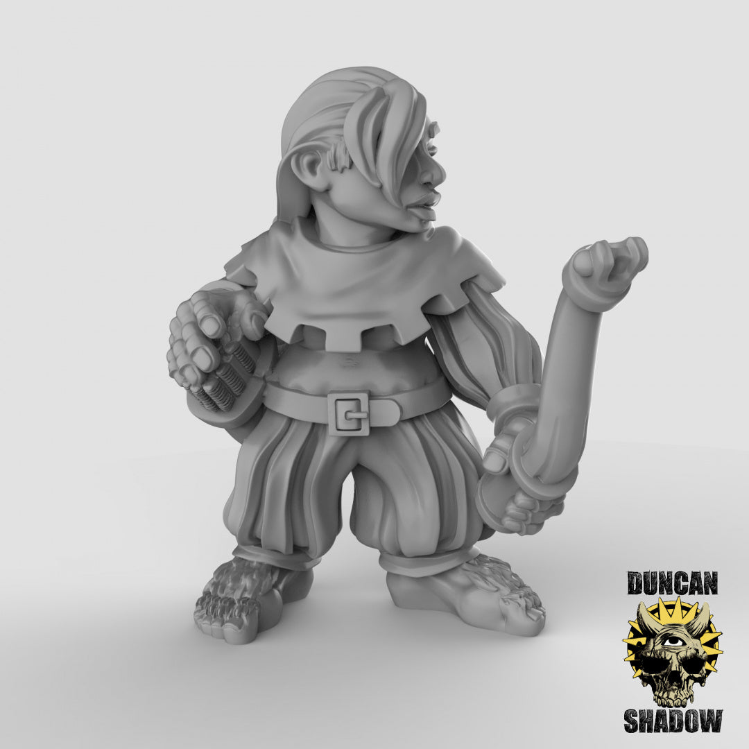 Female Halflings with Bows Resin Models for Dungeons & Dragons & Board RPGs