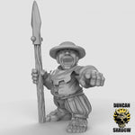 Halfling with Spears Resin 3D Models for Dungeons & Dragons & Board RPGs