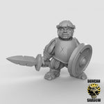 Halfling with Sword and Shield Resin Miniature for DnD | Tabletop Gaming