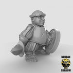 Halfling with Sword and Shield Resin Miniature for DnD | Tabletop Gaming