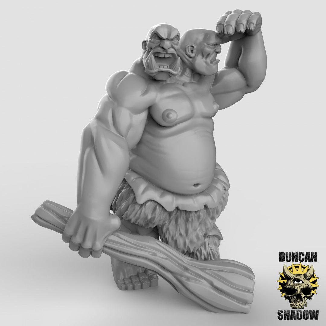 Ettin Resin Miniature for DnD | Tabletop Gaming