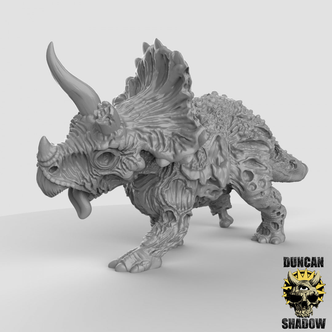 Undead Triceratops Resin Models for Dungeons & Dragons & Board RPGs