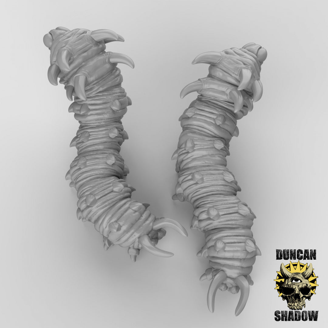 Giant Caterpillar (Pair) Resin Models for Dungeons & Dragons & Board RPGs