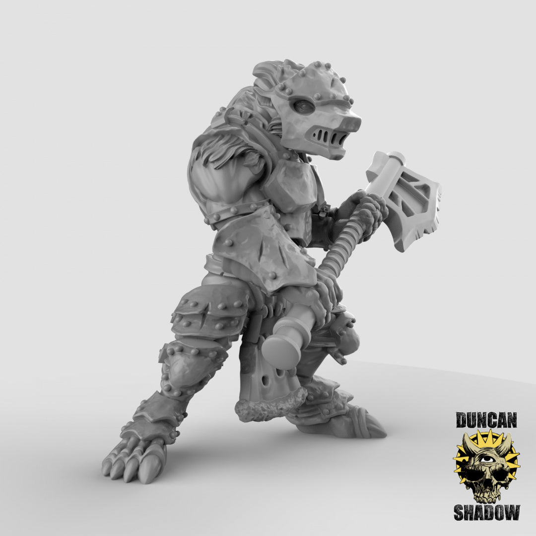 Armoured Wolfen Resin Miniature for DnD | Tabletop Gaming