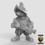 Badger Warriors with Blunderbuss Resin Miniature for DnD | Tabletop Gaming