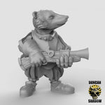 Badger Warriors with Blunderbuss Resin Miniature for DnD | Tabletop Gaming
