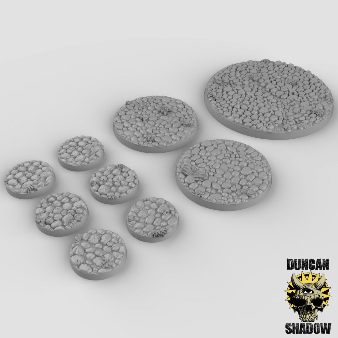 Cobbled Stone Bases Resin Models for Dungeons & Dragons & Board RPGs