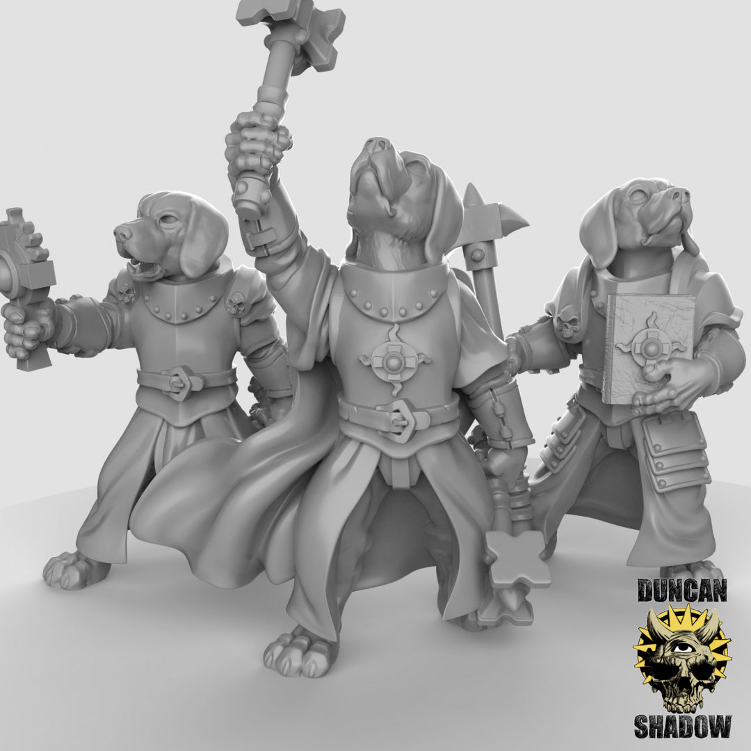 Beagle Clerics Resin Miniatures for DnD | Tabletop Gaming I Dungeons and Dragons | Pathfinder I RPG