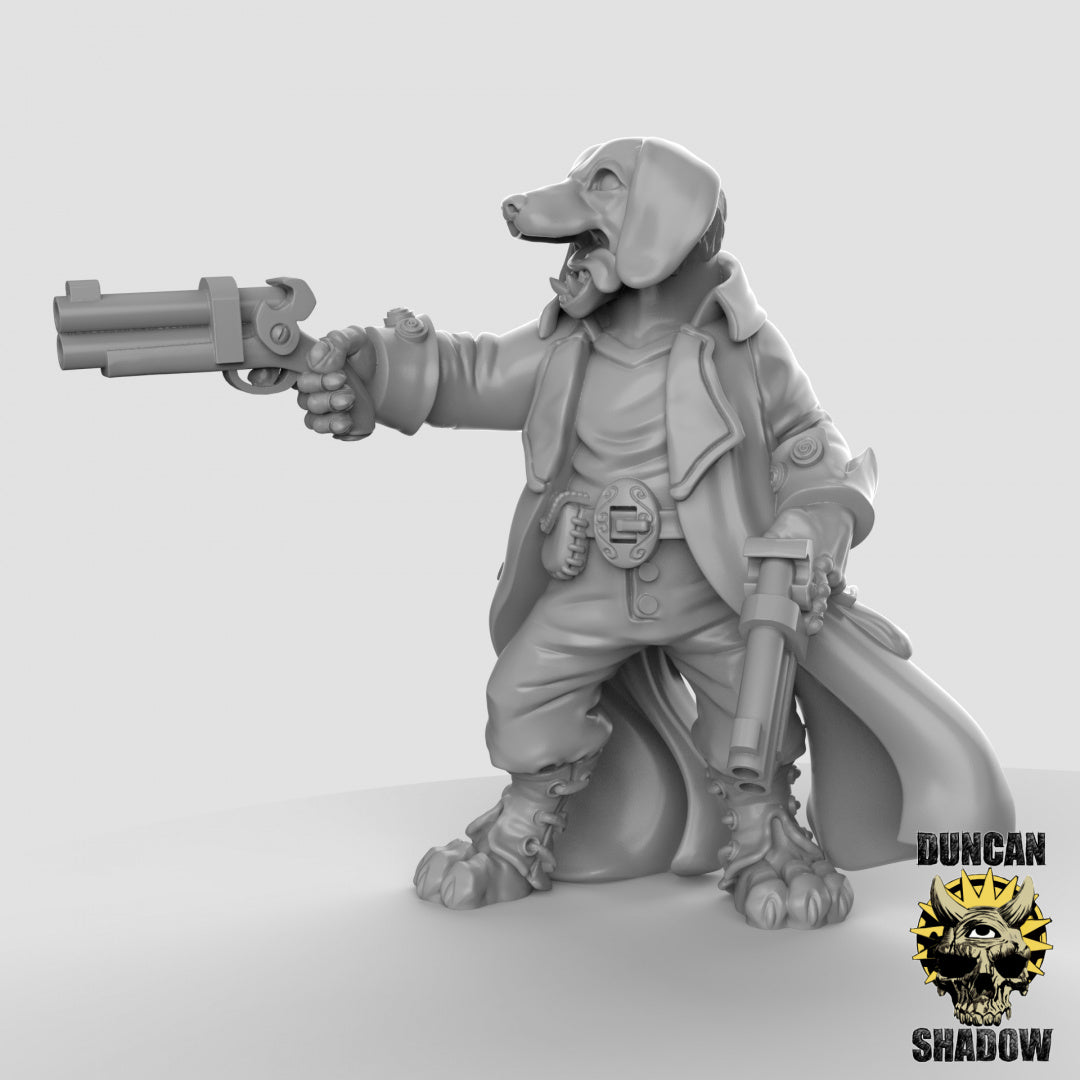 Beagle Gunslingers Resin Miniature for DnD | Tabletop Gaming