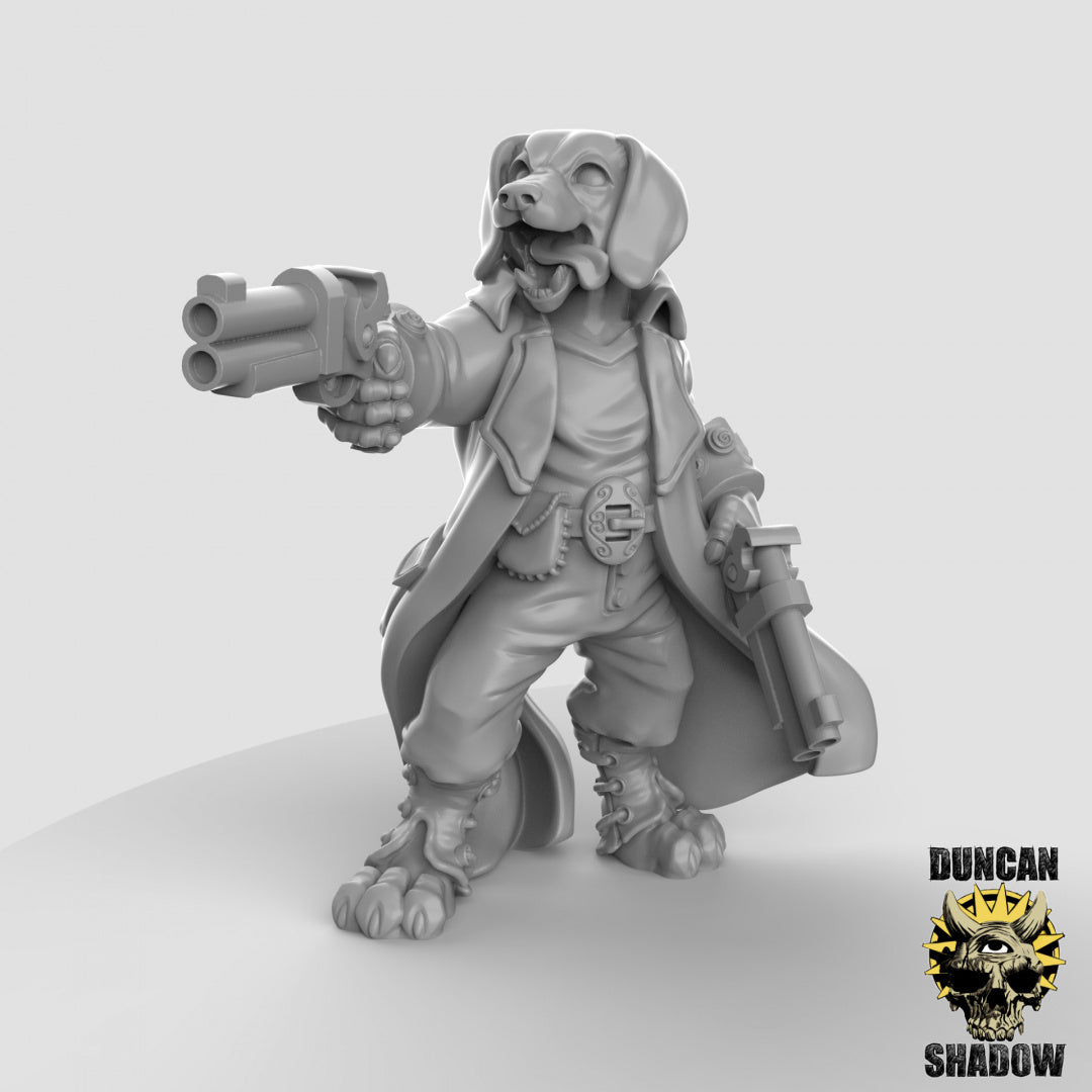 Beagle Gunslingers Resin Miniatures for DnD | Tabletop Gaming I Dungeons and Dragons | Pathfinder I RPG