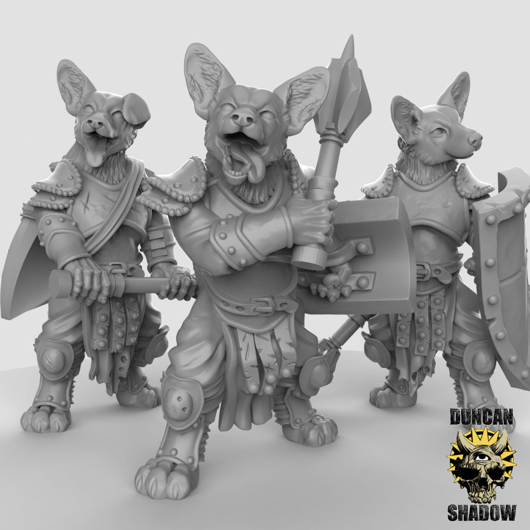 Corgi Fighters Resin Miniature for DnD | Tabletop Gaming