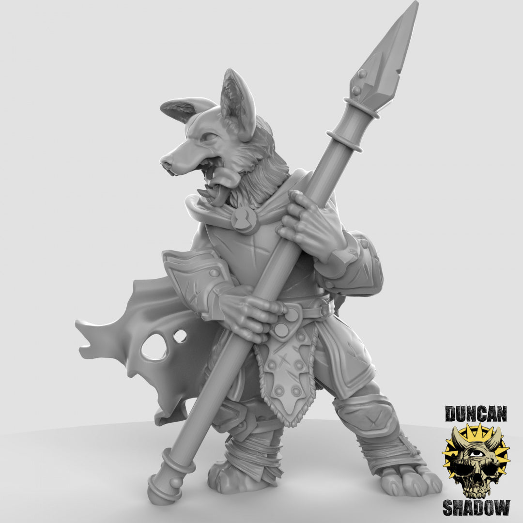 Corgi Fighters with Spears Resin Miniature for DnD | Tabletop Gaming