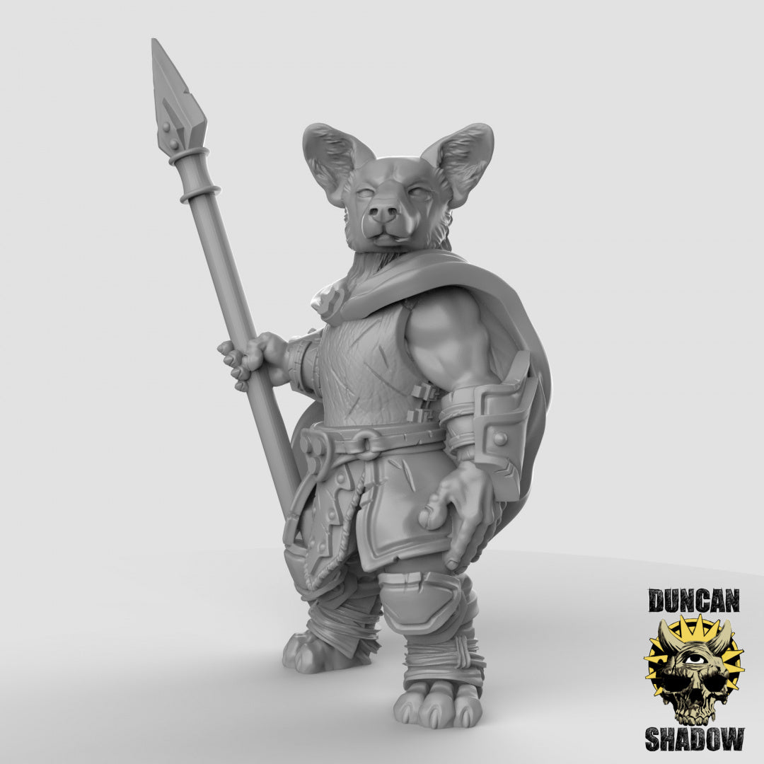 Corgi Fighters with Spears Resin Miniature for DnD | Tabletop Gaming