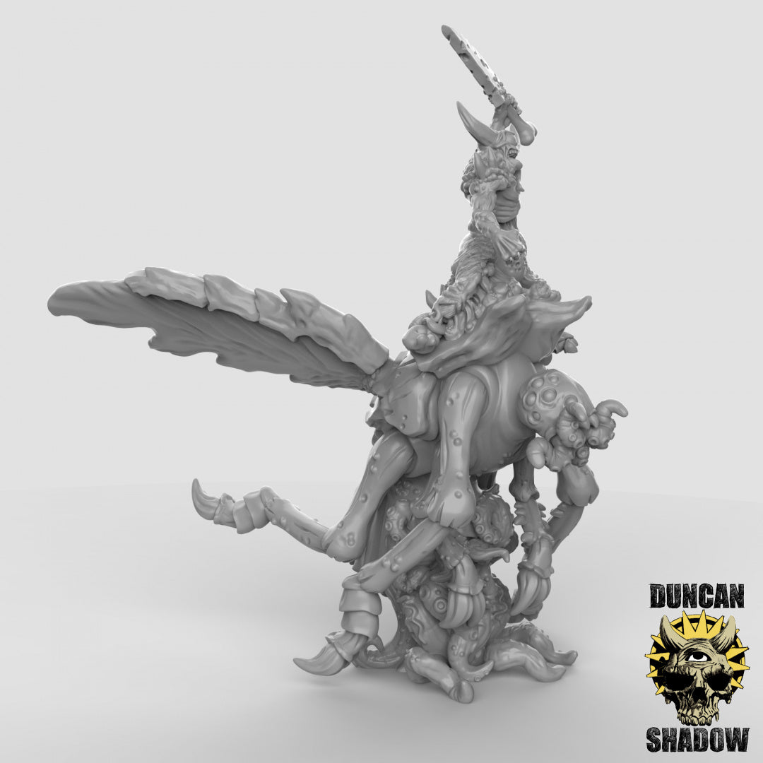 Plague Demons Riding Fly's Resin Models for Dungeons & Dragons & Board RPGs