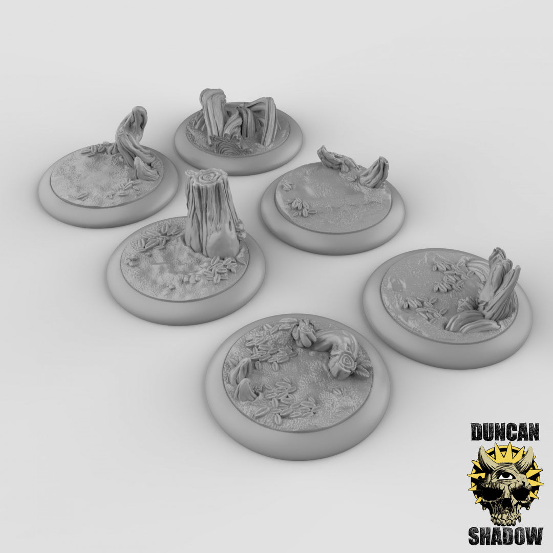 Woodland Lipped Bases Resin Models for Dungeons & Dragons & Board RPGs