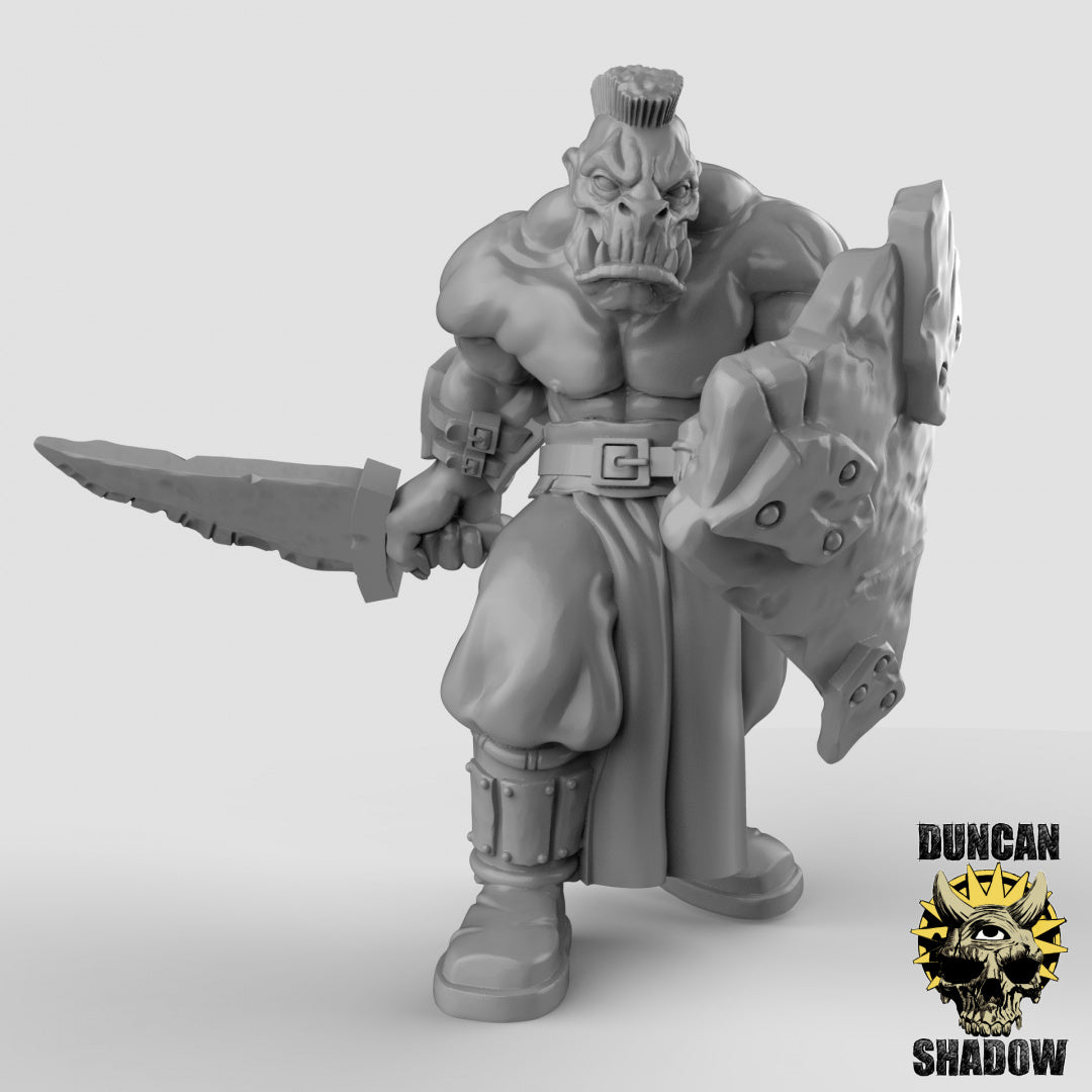 Orc's with Swords and Shields Resin Miniature for DnD | Tabletop Gaming