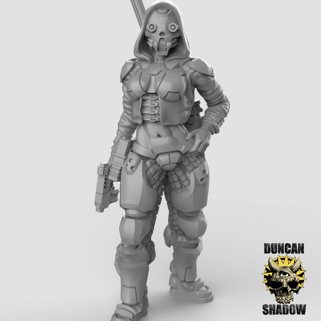 Female Sci Fi character Resin Models for Dungeons & Dragons & Board RPGs